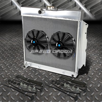 2-РЯДНЫЙ АЛЮМИНИЕВЫЙ РАДИАТОР + КОМПЛЕКТ ИЗ 2-Х ВЕНТИЛЯТОРОВ НА 10 ВЕНТИЛЯТОРОВ ДЛЯ 65-69 CORONET/ DART/CHARGER SBC/HEMI V8