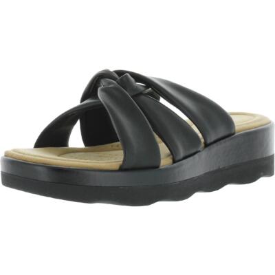 

Женские повседневные сандалии без шнуровки Clarks Clara Charm на танкетке BHFO 5257, Черный, Clara Charm