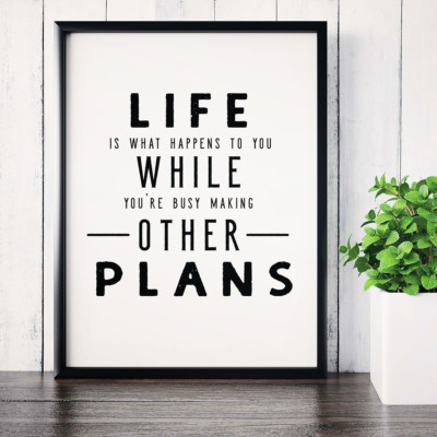 Life Inspiring  & Motivational Typography Quote Saying Poster Print Wall Art 011