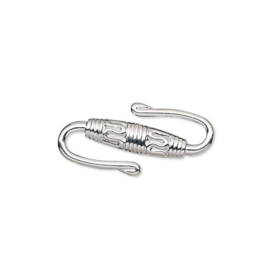 Fancy Rope 25mm Sterling Silver Plated S-Hook Clasp Necklace Bracelet Finding