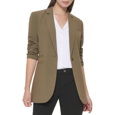 

Женский зеленый пиджак на одной пуговице Calvin Klein Petites  BHFO 0765