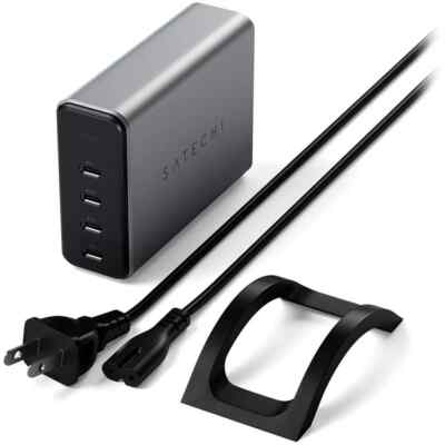 Satechi 165W 4-Port USB Type-C PD GaN Desktop Charger, Gray #ST-UC165GM