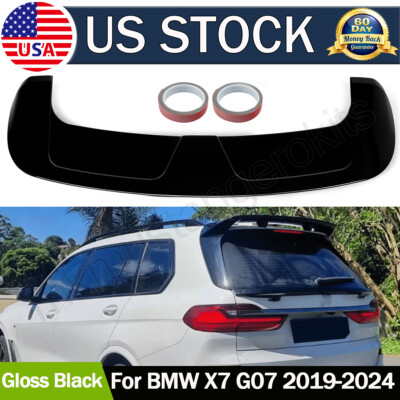 Fits BMW X7 G07 M-Sport 2019-2024 Gloss Black Rear Roof Trunk Spoiler Top Wing
