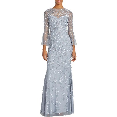 

Женское вечернее платье макси с бисером Theia BHFO 3621, Periwinkle