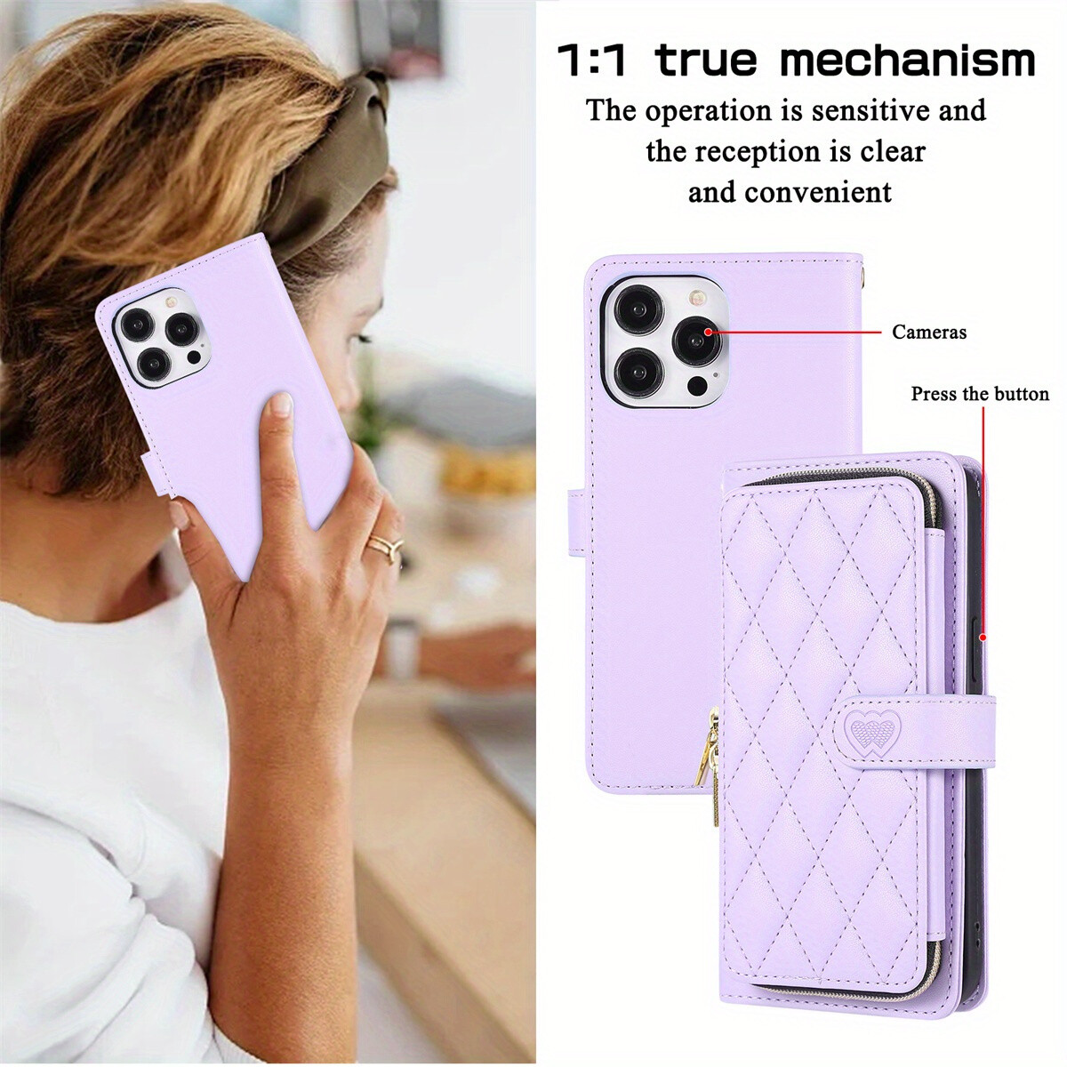 Crossbody Wallet Case for iPhone 15 14 13 12 11 Pro Max XR XS 7 8 Plus SE 2020