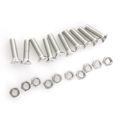10pcs Kayak / Canoe D Ring Single Eyelet Tie Down Loop Safety Deck Fitting Black
