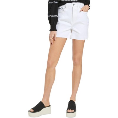 

DKNY Jeans Женские джинсовые шорты Kent с бахромой и бахромой с высокой посадкой BHFO 8032, Белый, Kent