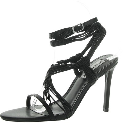Steve Madden Womens Lele Black Slingback Sandals 6.5 Medium (B,M) BHFO 6546