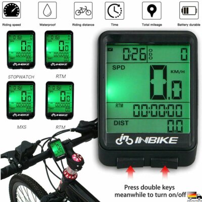 INBIKE Kabellos Wasserdicht Elektronisch Rad Fahrrad Computer Stoppuhr MXS RTM