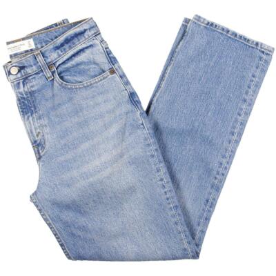 Женские синие джинсовые джинсы Abercrombie & Fitch с прямыми штанинами 27 4 коротких BHFO 4536