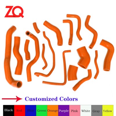 For 2008-2014 VW Scirocco/GTI 2.0 TFSI EA888 Silicone Radiator Orange Hose 17Pcs