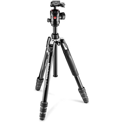 Штатив Manfrotto Befree GT 4-Section Al Travel, центральная шаровая головка 496, черный/серебристый