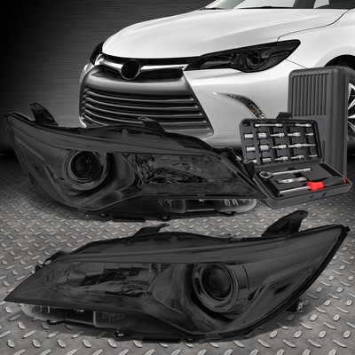 ДЛЯ TOYOTA CAMRY 15-17 С ДЫМЧАТЫМ КОРПУСОМ ПРОЗРАЧНАЯ УГЛОВАЯ ФАРА ПРОЕКТОРА + НАБОР ИНСТРУМЕНТОВ