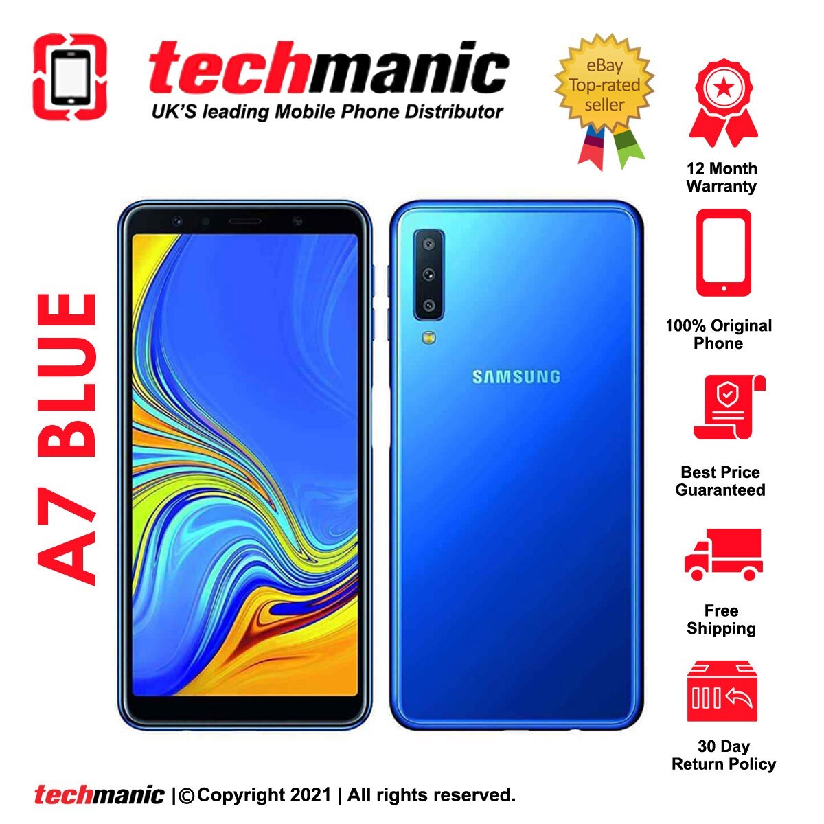 Samsung Galaxy A7 SM-A750C ブルー 本体 Galaxy A7 (2018) | SM-A750FZBGMID | Samsung Business Levant