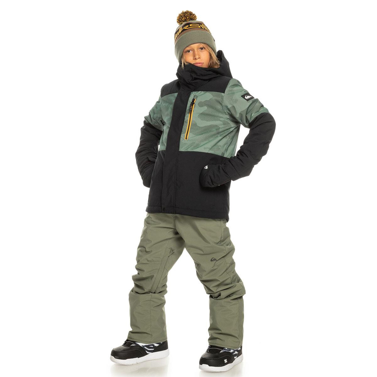 Quiksilver Mission Printed Snow Jacket - Boys - M/12 / Spray Camo Laurel Wreath