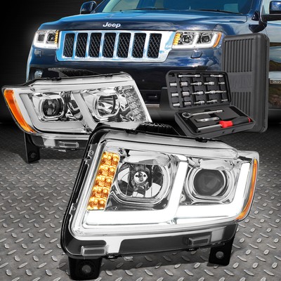 ДЛЯ 11-13 СВЕТОДИОДНЫХ ФАР ПРОЕКТОРА GRAND CHEROKEE LED DRL ХРОМИРОВАННОГО/ЯНТАРНОГО ЦВЕТА + НАБОР ИНСТРУМЕНТОВ