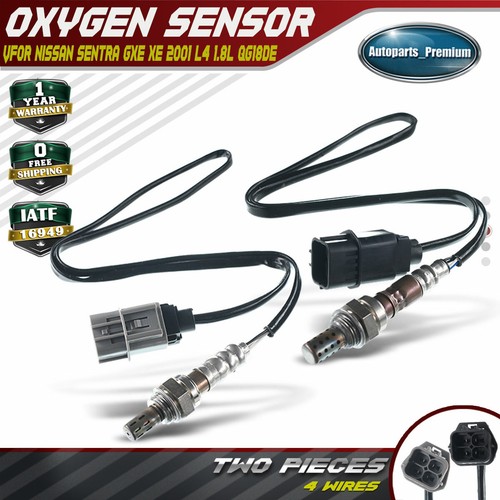 2x Downstream L+R O2 02 Oxygen Sensors for Nissan Sentra 2001 L4 1.8L QG18DE