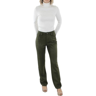 

Женские зеленые прямые брюки из искусственной замши Jones New York  BHFO 5727, Rosemary, 10810036P78