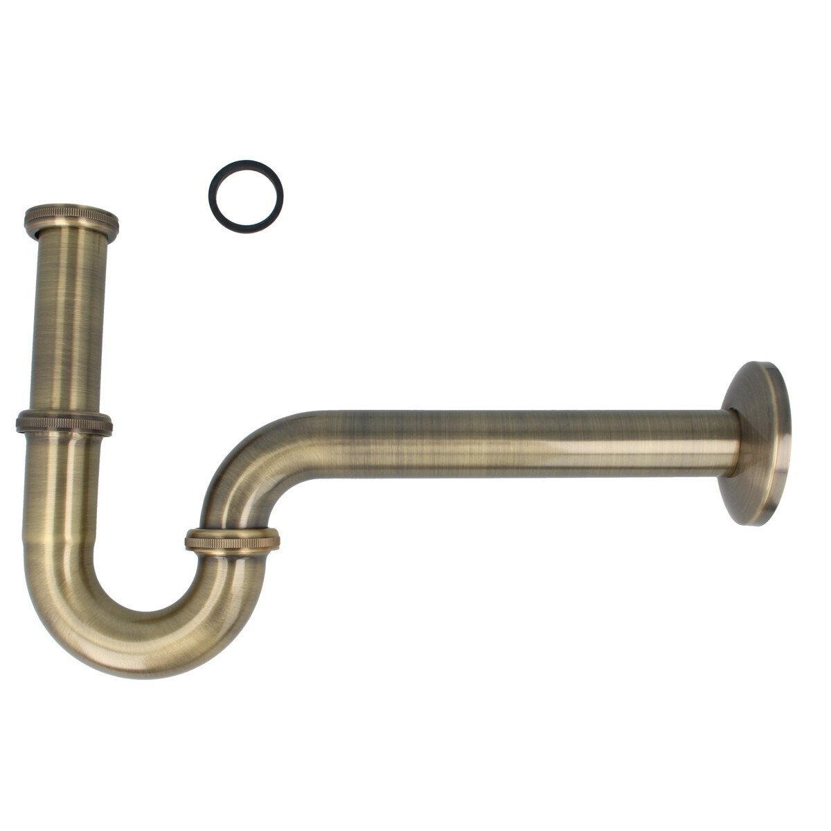 tecuro PROFI Röhrengeruchsverschluss Siphon extra lang - bronziert