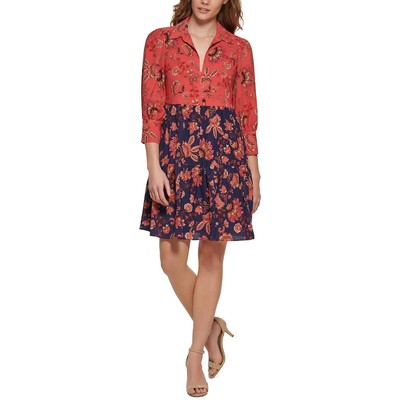 Женское красное мини-платье Vince Camuto Petites 0P BHFO 3927