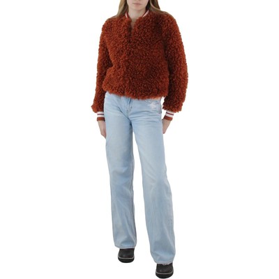

Jessica Simpson Womens Orange Faux Fur Pullover Top Shirt  BHFO 5370, Dark orange