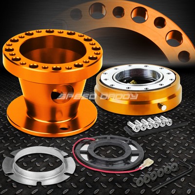 ОРАНЖЕВЫЙ ПЕРЕХОДНИК ДЛЯ СТУПИЦЫ РУЛЕВОГО КОЛЕСА С 6 ОТВЕРСТИЯМИ + БЫСТРОСЪЕМНЫЙ ДЛЯ 92-95 ACCORD/PRELUDE