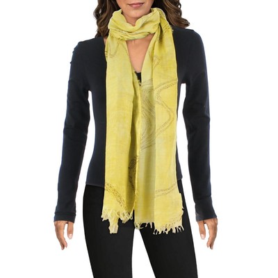 

Женский зеленый шарф Eileen Fisher из тенселя с бахромой и принтом O/S BHFO 0688, Fern