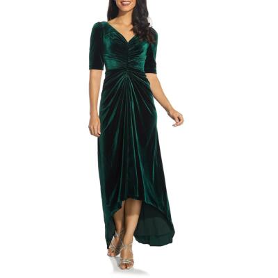 Adrianna Papell Женское бархатное макси формальное вечернее платье Gown Plus BHFO 4378
