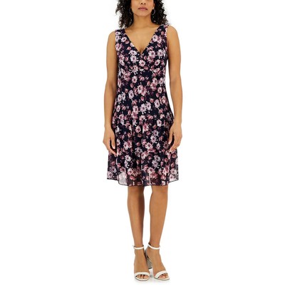 Connected Apparel Womens Tiered Floral Wear To Work Dress BHFO 8380