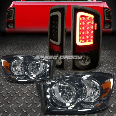 ДЫМЧАТЫЙ КОРПУС ЯНТАРНОЙ ФАРЫ + ТОНИРОВАННАЯ СВЕТОДИОДНАЯ ПАНЕЛЬ ЗАДНЕГО ТОРМОЗНОГО ФОНАРЯ ДЛЯ 07-09 DODGE RAM