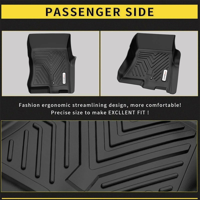 All Weather Floor Mats Liners for 20052020 Nissan Frontier Crew Cab