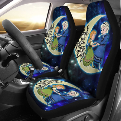 Elsa And Anna I Love You To The Moon And Back Frozen Fans Car Seat