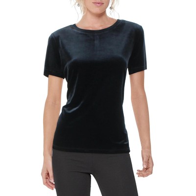 

Женская бархатная футболка с пуговицами на спине Anne Klein BHFO 9819, Черный