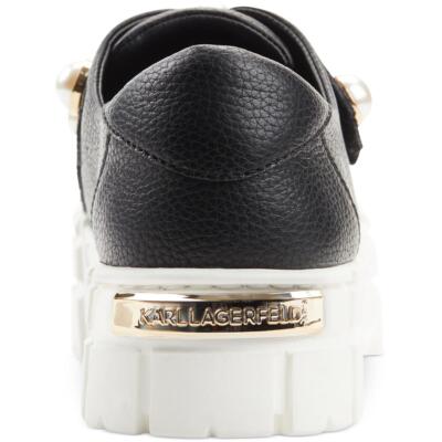 

Женские кожаные повседневные и модные кроссовки Karl Lagerfeld Paris Catori BHFO 4809, Black tumbled leather, Catori