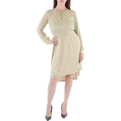 Женское бежевое мерцающее платье для коктейлей и вечеринок Belldini Petites PXS BHFO 4188