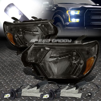 ФАРА С ДЫМЧАТЫМ КОРПУСОМ + ЯНТАРНЫЙ УГОЛОК + СИСТЕМА БЕЛЫХ СВЕТОДИОДОВ 6000K ДЛЯ 12-15 TACOMA