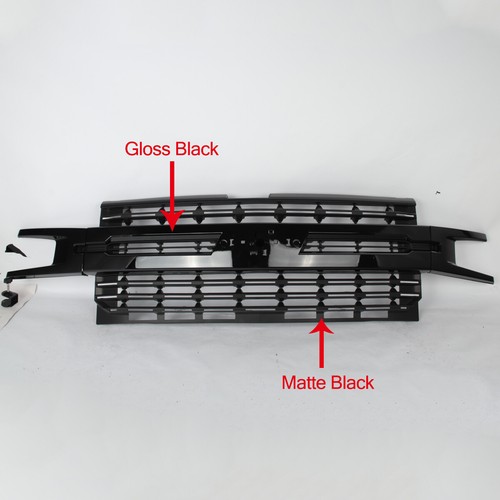 For 2019-2021 Chevy Silverado 1500 LT RST Front Bumper Grille Gloss Black Grill