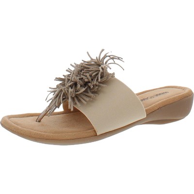 

Minnetonka Womens Tricia Taupe Thong Sandals Shoes 9 Medium (B,M) BHFO 4302