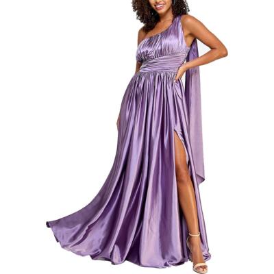 Speechless Womens Purple Satin Formal Evening Dress Gown Juniors 13 BHFO 2256