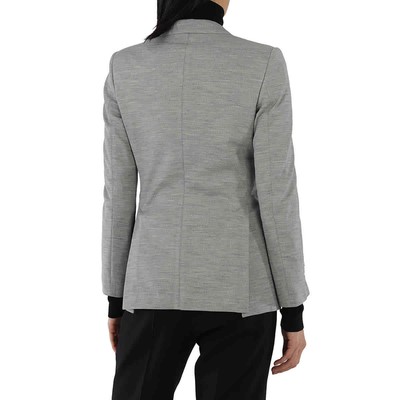 Pre-owned Burberry Grey Taupe Melange Technical Wool Jersey Blazer In Multicolor
