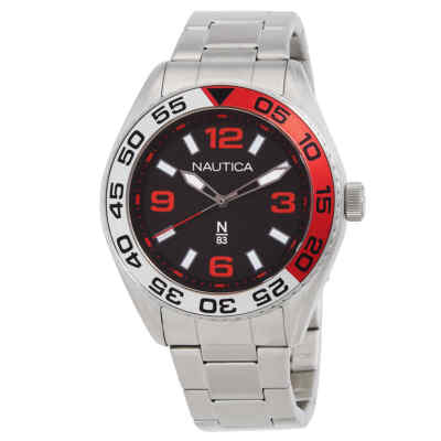 Мужские часы Nautica Finn World с черным циферблатом NAPFWS306