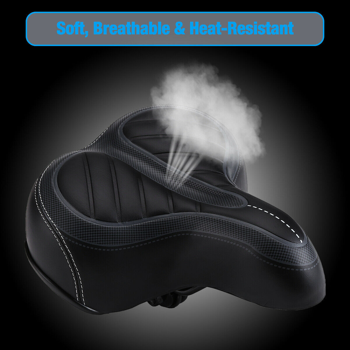 Bike Saddle Bicycle Seat Comfort Foam Sponge Air Cushion Pad Wide Big Bum Soft