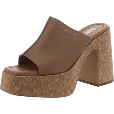 Женские коричневые босоножки Stella McCartney из искусственной кожи Mule 39,5 среднего размера (D) BHFO 4127