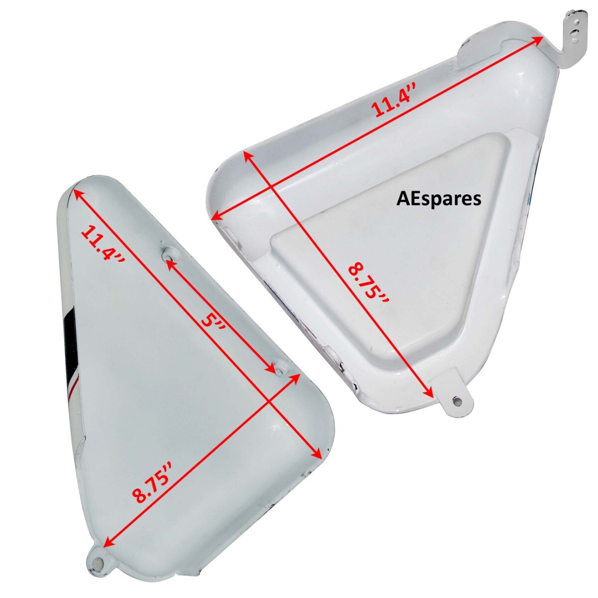 For Norton Commando Roadster 850 White Side Panel Blue & Red Stripe 