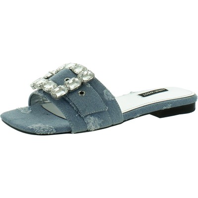 Женские босоножки Nine West Matter 7 Blue Slide 8.5 среднего размера (B,M) BHFO 5998