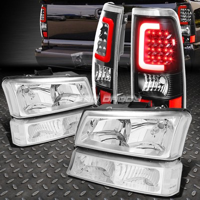 ХРОМИРОВАННАЯ ФАРА + ЧЕТКИЙ СИГНАЛ + ХРОМИРОВАННЫЙ ЗАДНИЙ ФОНАРЬ С 3D-ОРЕОЛОМ ДЛЯ 03-07 SILVERADO