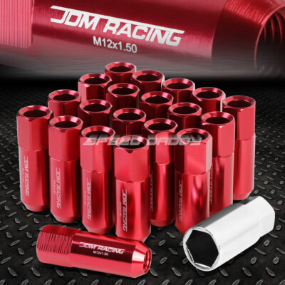 ДЛЯ CAMRY/CELICA/COROLLA КРАСНЫЙ АНОДИРОВАННЫЙ ОБОД 20X60 ММ С ГАЙКОЙ ДЛЯ КРЕПЛЕНИЯ КОЛЕСА + ПЕРЕХОДНОЙ КЛЮЧ