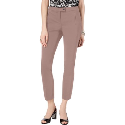 Офисные брюки Alfani Womens Pink Slim Fit для похудения живота 14 BHFO 0775