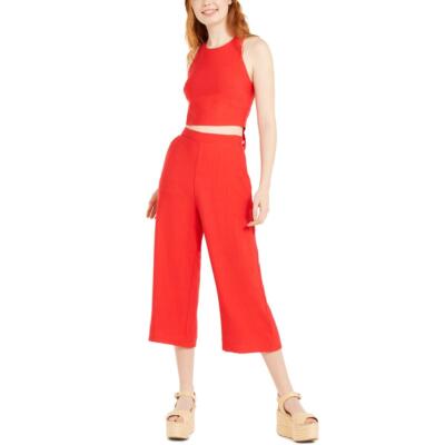 

Женский укороченный красный брючный костюм из 2 предметов City Studio для юниоров  BHFO 0117