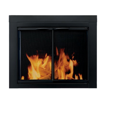 Pleasant Hearth An 1011 Alpine Fireplace Glass Door Black Medium